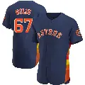 Men's No.67 Jairo Solis Houston Astros Navy Authentic Alternate Jersey