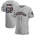 Men's No.68 J.P. France Houston Astros Gray Authentic Road Jersey