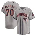 Men's No.70 Andre Scrubb Houston Astros Gray Limited Away Jersey