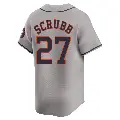 Men's No.70 Andre Scrubb Houston Astros Gray Limited Away Jersey