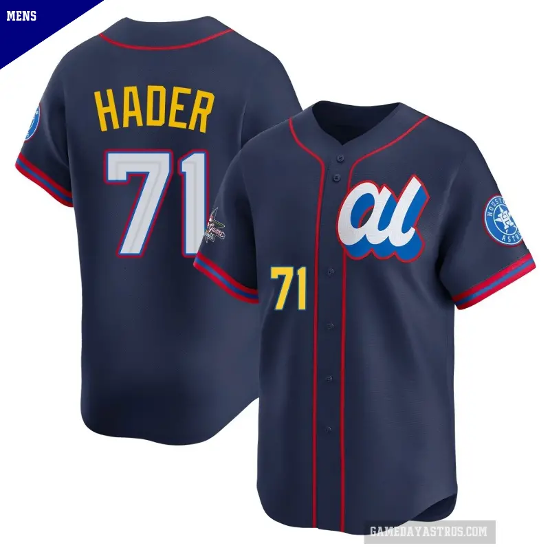 Men's No.71 Josh Hader Houston Astros Navy Limited American League 2025 All-Star Edition Jersey