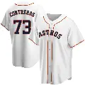 Men's No.73 Luis Contreras Houston Astros White Replica Home Jersey