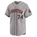 Men's No.74 Bryan King Houston Astros Gray Limited Away Jersey