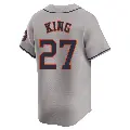 Men's No.74 Bryan King Houston Astros Gray Limited Away Jersey