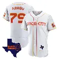 Men's No.79 Jose Abreu Houston Astros White Authentic 2023 Space City Ready 2 Reign Flex Base Jersey