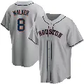 Men's No.8 Christian Walker Houston Astros Gray Replica Road Jersey