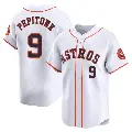 Men's No.9 Joe Pepitone Houston Astros White Limited Home Jersey