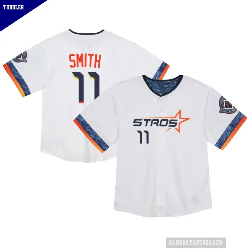 Toddler No.11 Cam Smith Houston Astros White Limited 2025 City Connect Jersey