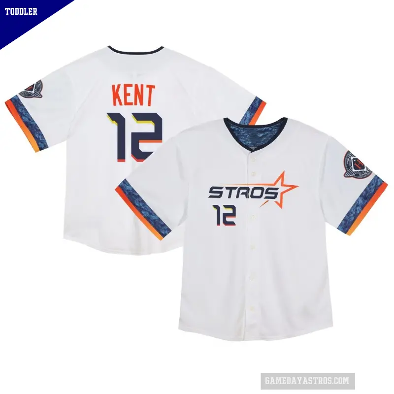 Toddler No.12 Jeff Kent Houston Astros White Limited 2025 City Connect Jersey