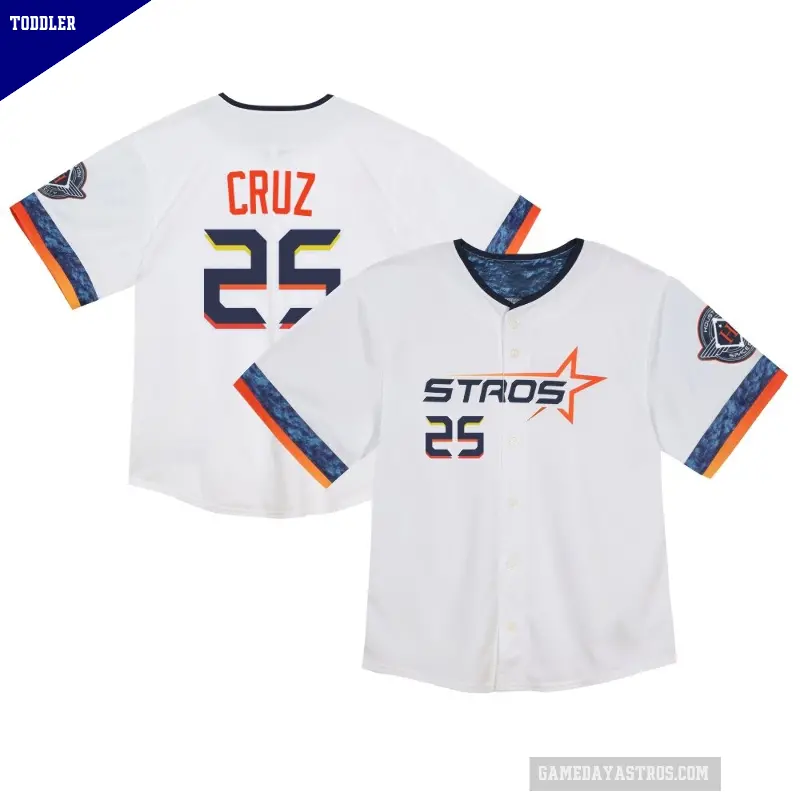 Toddler No.25 Jose Cruz Jr. Houston Astros White Limited 2025 City Connect Jersey