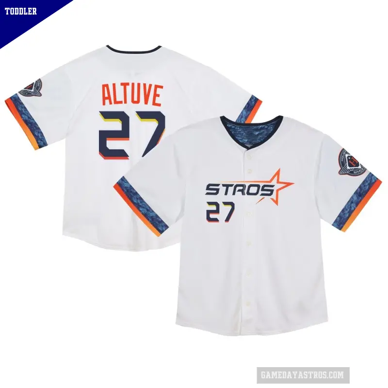 Toddler No.27 Jose Altuve Houston Astros White Limited 2025 City Connect Jersey