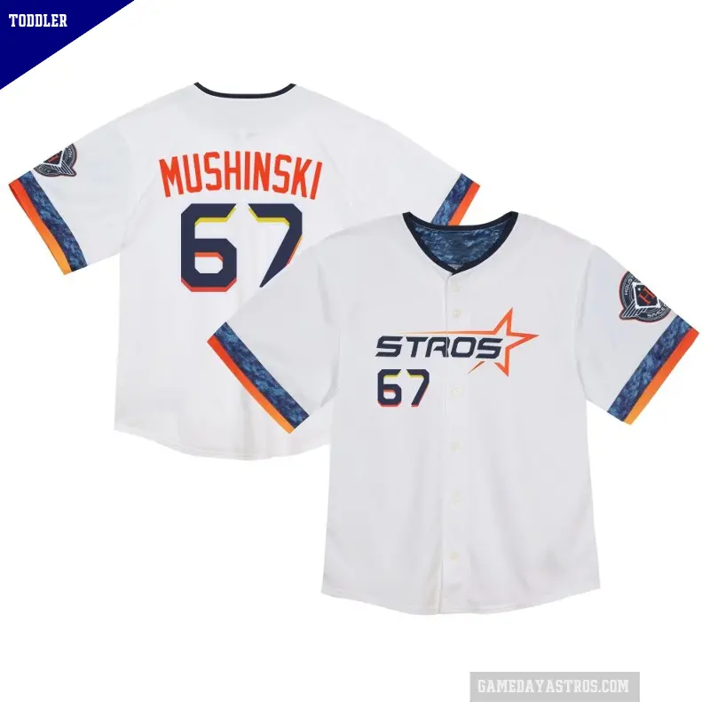 Toddler No.67 Parker Mushinski Houston Astros White Limited 2025 City Connect Jersey