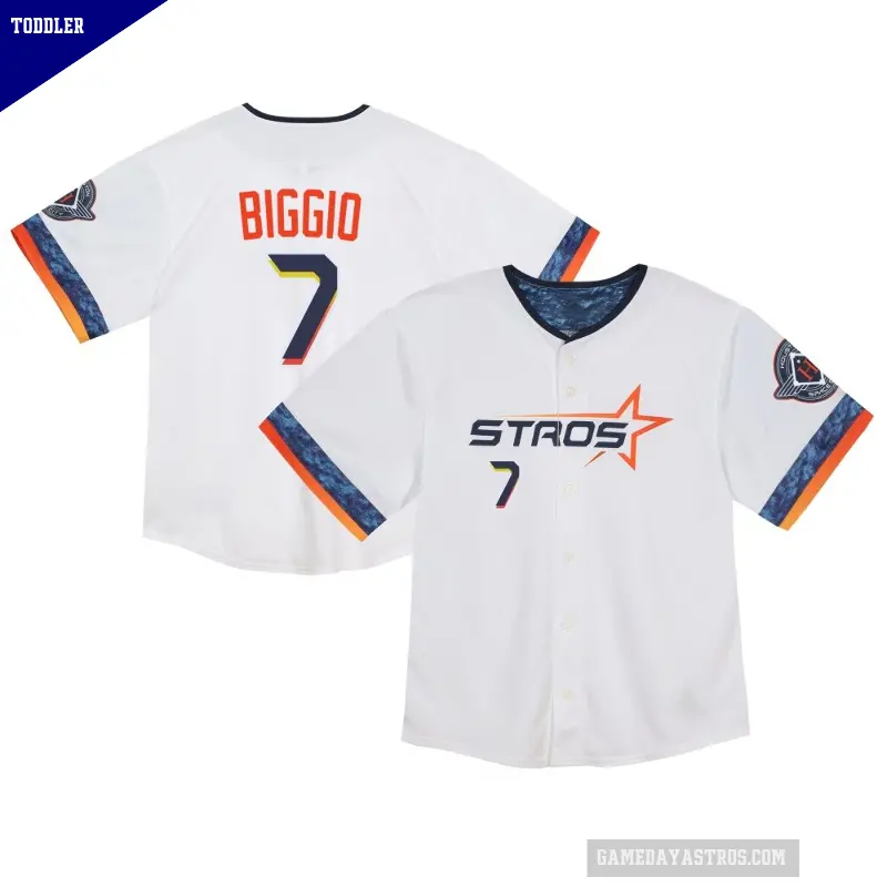 Toddler No.7 Craig Biggio Houston Astros White Limited 2025 City Connect Jersey