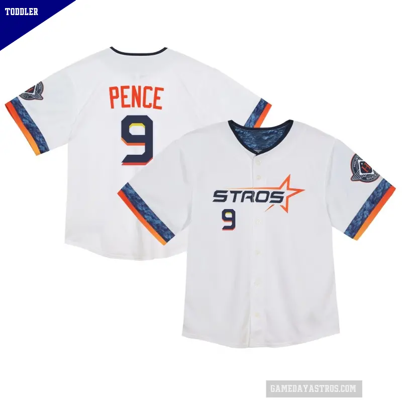 Toddler No.9 Hunter Pence Houston Astros White Limited 2025 City Connect Jersey