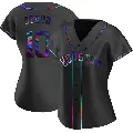Women's No.10 Rusty Staub Houston Astros Black Replica Holographic Alternate Jersey