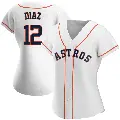 Women's No.12 Aledmys Diaz Houston Astros White Replica Home Jersey