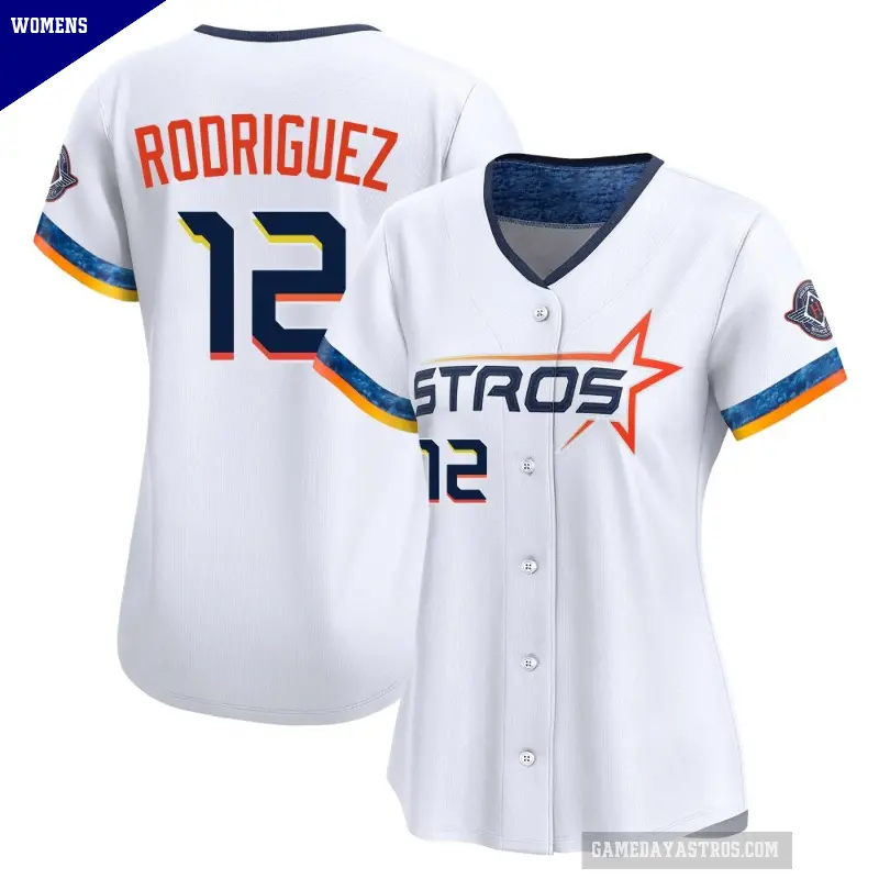 Women's No.12 Ivan Rodriguez Houston Astros White Limited 2025 City Connect Jersey
