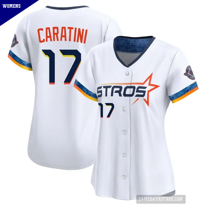 Women's No.17 Victor Caratini Houston Astros White Limited 2025 City Connect Jersey