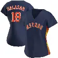 Women's No.18 Cesar Salazar Houston Astros Navy Replica Alternate Jersey