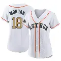 Women's No.18 Joe Morgan Houston Astros Gold Authentic White 2023 Collection Jersey