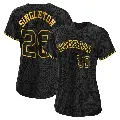 Women's No.28 Jon Singleton Houston Astros Black Replica Snake Skin City Jersey