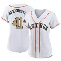 Women's No.41 Spencer Arrighetti Houston Astros Gold Replica White 2023 Collection Jersey