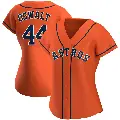 Women's No.44 Roy Oswalt Houston Astros Orange Authentic Alternate Jersey