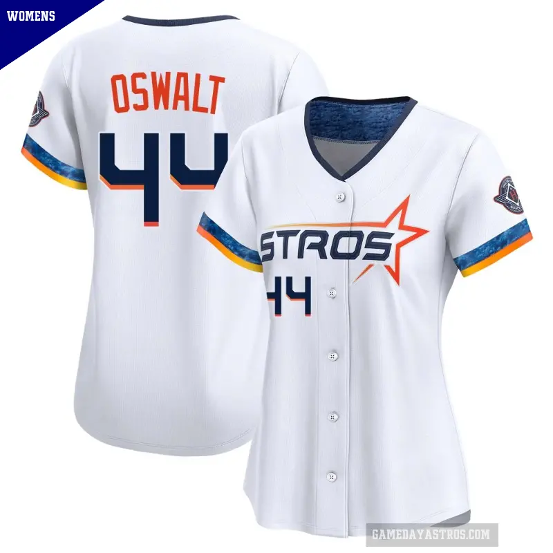 Women's No.44 Roy Oswalt Houston Astros White Limited 2025 City Connect Jersey