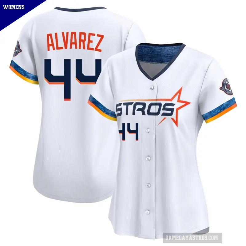 Women's No.44 Yordan Alvarez Houston Astros White Limited 2025 City Connect Jersey