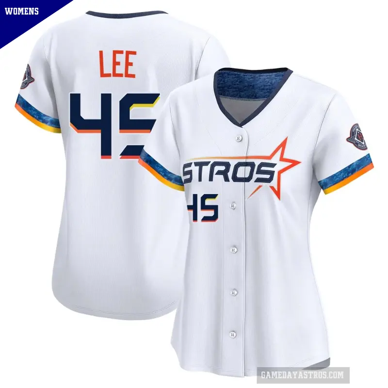 Women's No.45 Carlos Lee Houston Astros White Limited 2025 City Connect Jersey