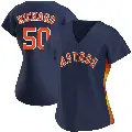 Women's No.50 J.R. Richard Houston Astros Navy Authentic Alternate Jersey
