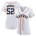 Women's No.52 Bryan Abreu Houston Astros White Authentic 2022 World Series Champions Home Jersey