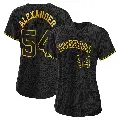 Women's No.54 Jason Alexander Houston Astros Black Authentic Snake Skin City Jersey