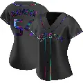 Women's No.54 Jason Alexander Houston Astros Black Replica Holographic Alternate Jersey