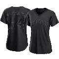 Women's No.54 Jason Alexander Houston Astros Black Replica Pitch Fashion Jersey