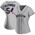 Women's No.54 Jason Alexander Houston Astros Gray Authentic Road 2020 Jersey