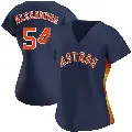 Women's No.54 Jason Alexander Houston Astros Navy Authentic Alternate Jersey