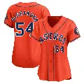 Women's No.54 Jason Alexander Houston Astros Orange Limited Alternate Jersey