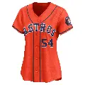 Women's No.54 Jason Alexander Houston Astros Orange Limited Alternate Jersey