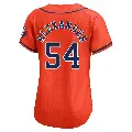 Women's No.54 Jason Alexander Houston Astros Orange Limited Alternate Jersey
