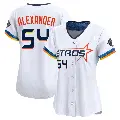 Women's No.54 Jason Alexander Houston Astros White Limited 2025 City Connect Jersey