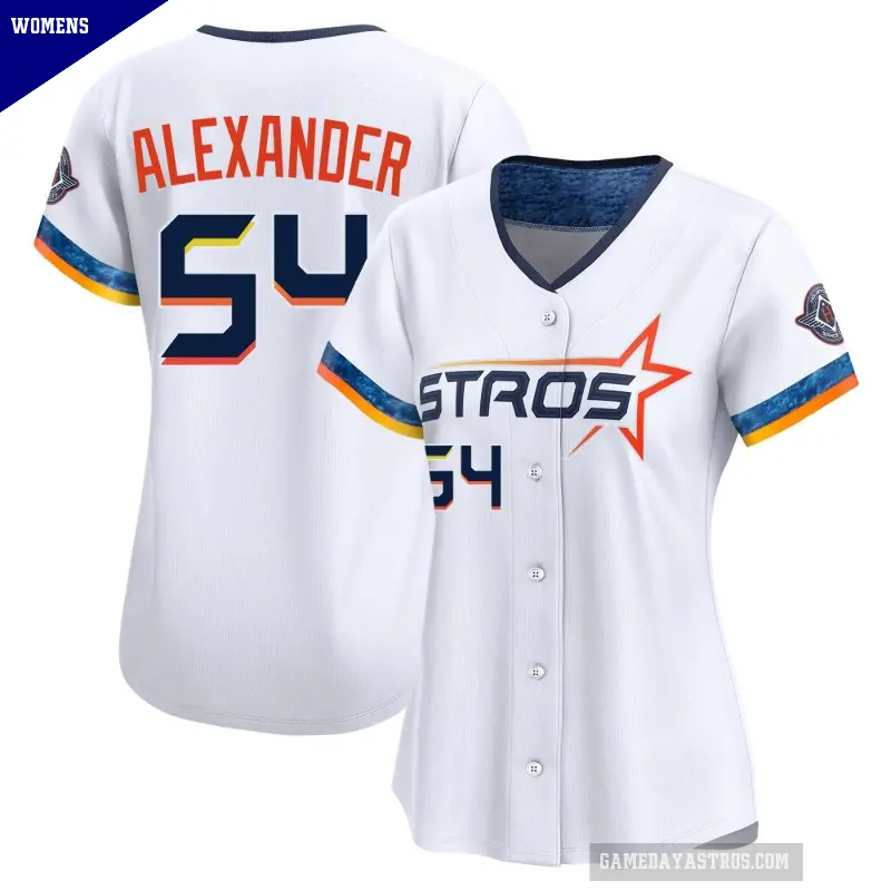 Women's No.54 Jason Alexander Houston Astros White Limited 2025 City Connect Jersey