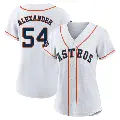 Women's No.54 Jason Alexander Houston Astros White Replica 2022 World Series Champions Home Jersey