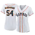 Women's No.54 Jason Alexander Houston Astros White Replica 2022 World Series Home Jersey