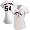 Women's No.54 Jason Alexander Houston Astros White Replica Home Jersey