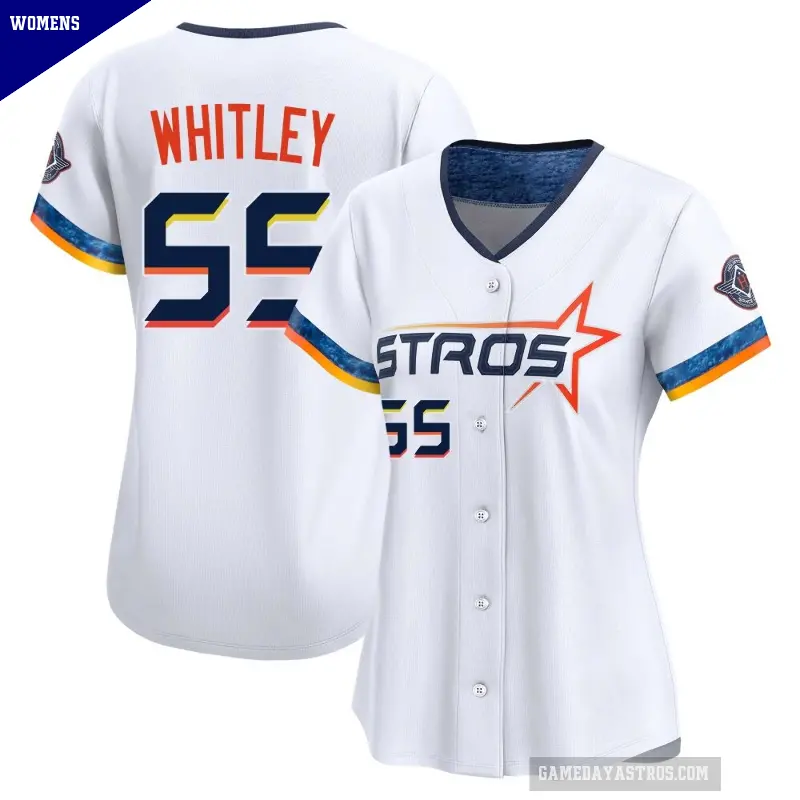 Women's No.55 Forrest Whitley Houston Astros White Limited 2025 City Connect Jersey