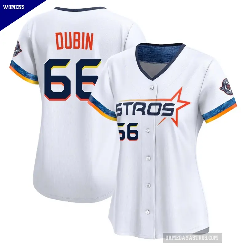Women's No.66 Shawn Dubin Houston Astros White Limited 2025 City Connect Jersey