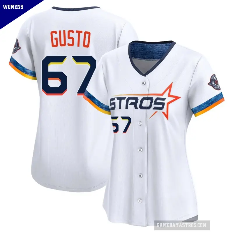 Women's No.67 Ryan Gusto Houston Astros White Limited 2025 City Connect Jersey