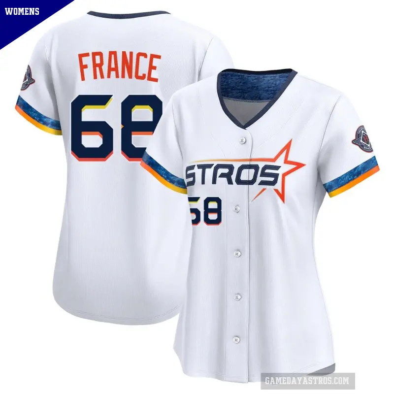 Women's No.68 J.P. France Houston Astros White Limited 2025 City Connect Jersey