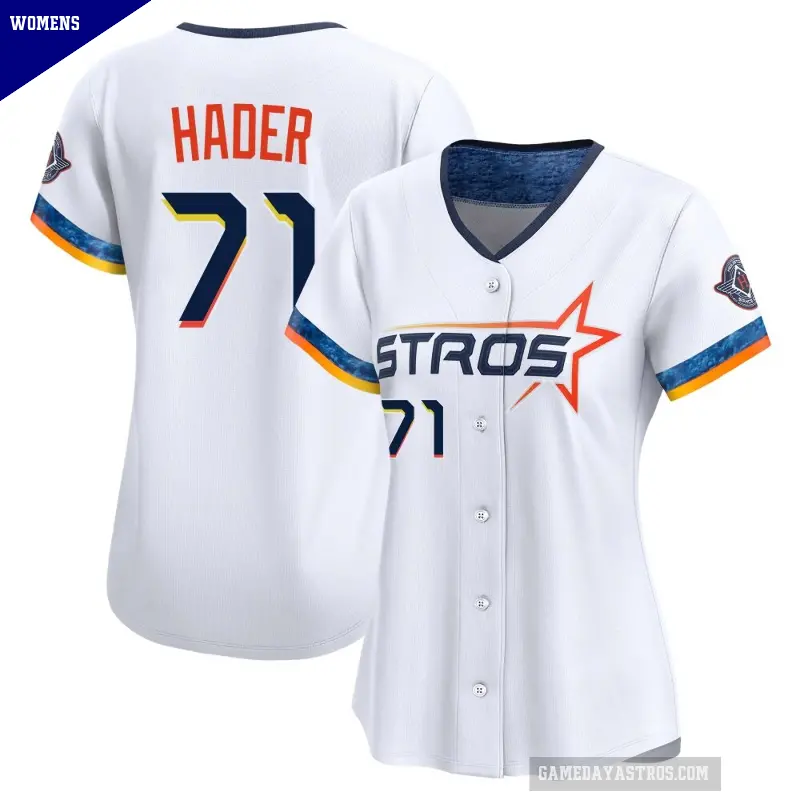 Women's No.71 Josh Hader Houston Astros White Limited 2025 City Connect Jersey